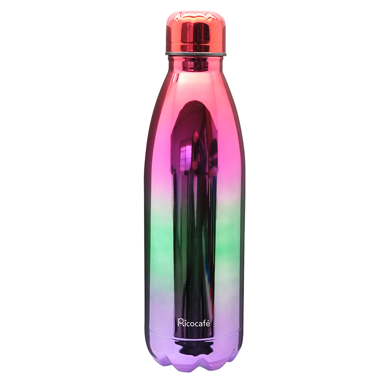 Hebra colorida de la botella de agua del vacío del acero inoxidable, oro Rose, cobre, galaxia, negro, 350ml, 500ml, 750ml